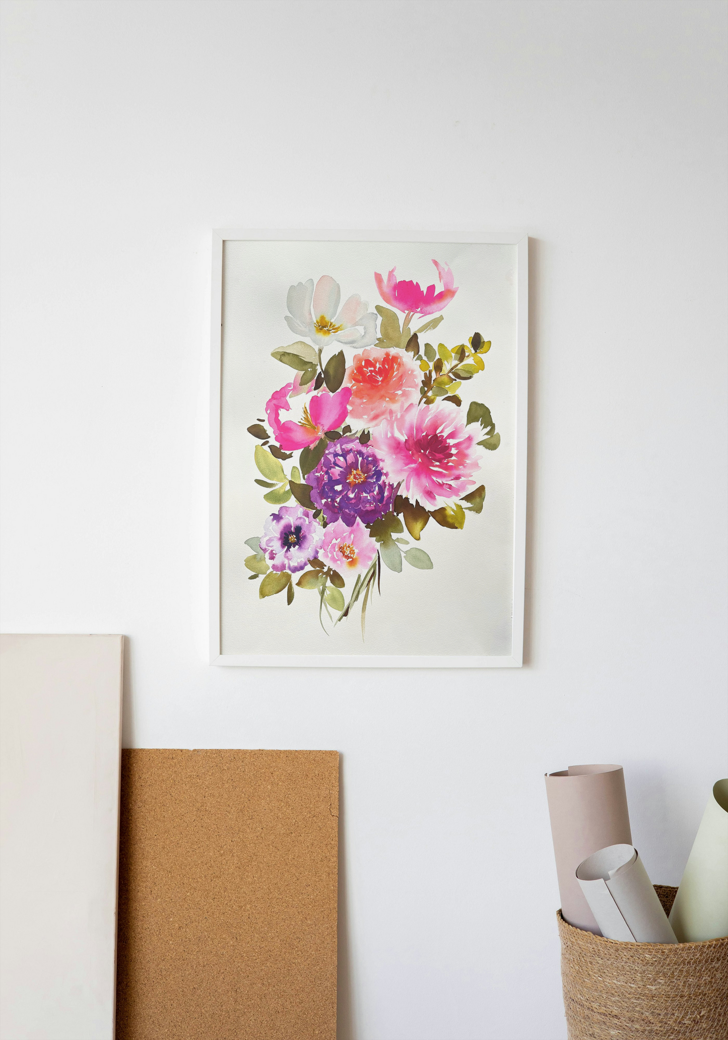 Original Watercolor - Late Summer Dahlias