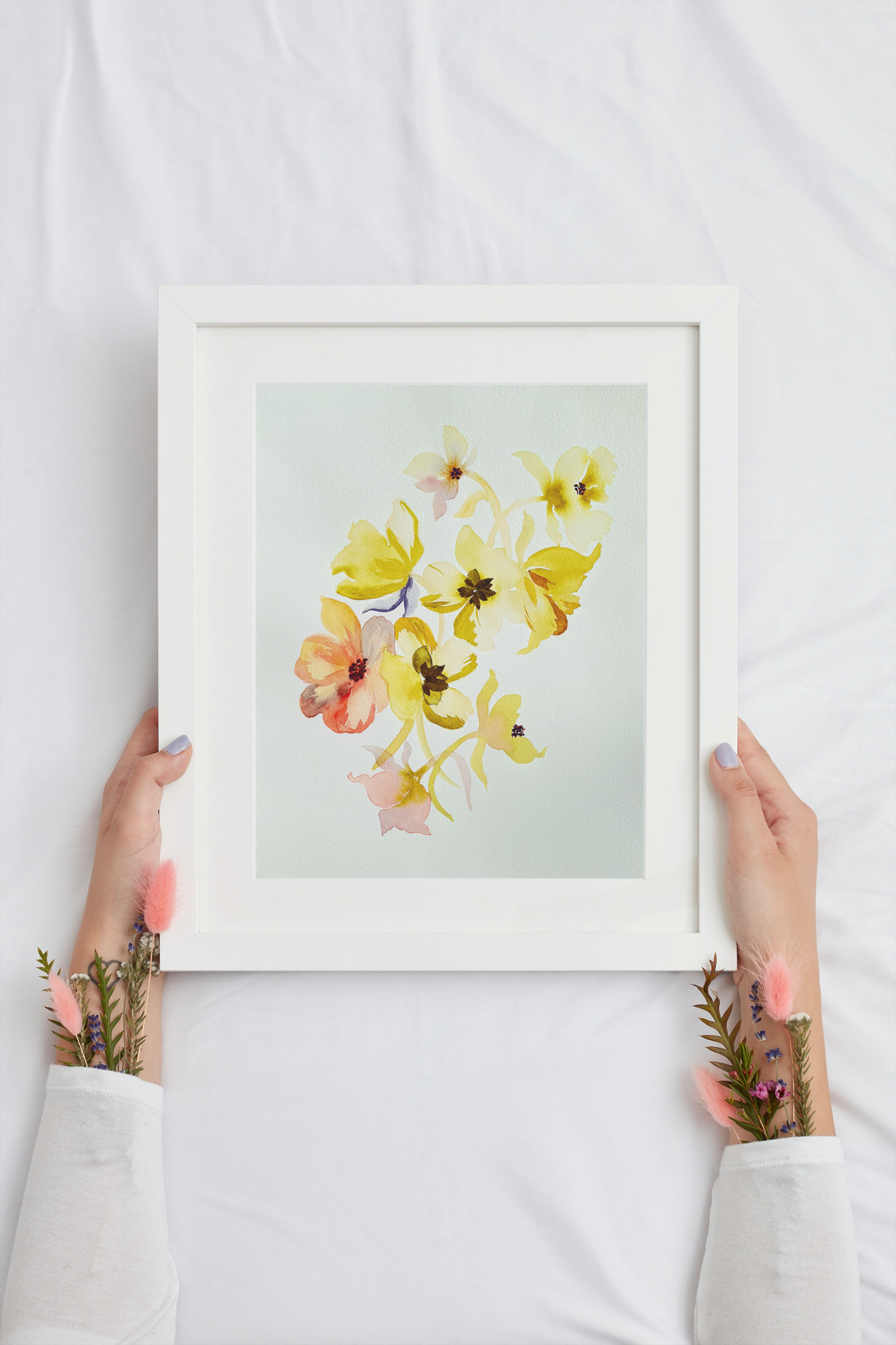 Original Watercolor - Yellow Orchids