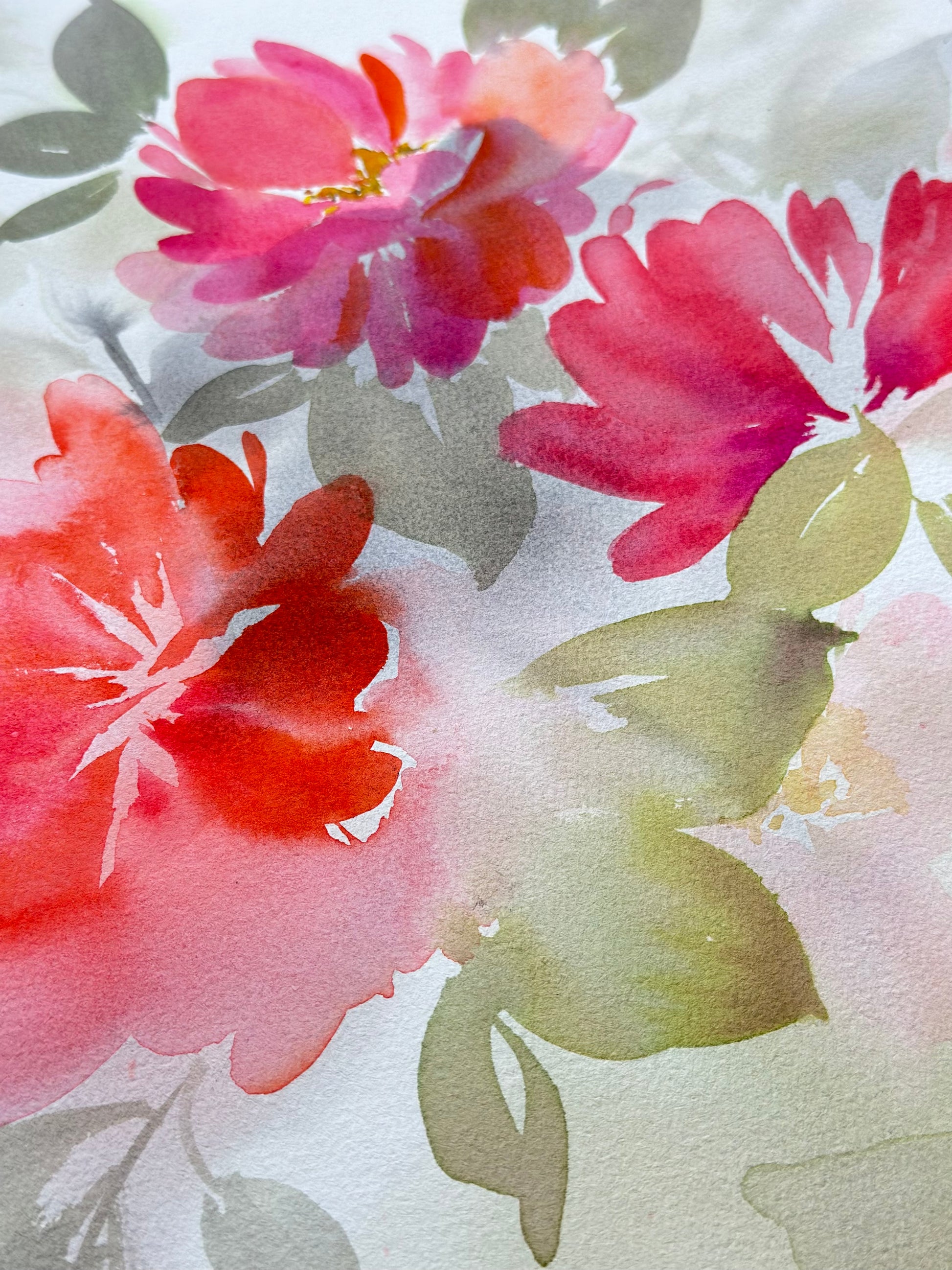Original Watercolor - Floral Wash – Erin Jane Designs