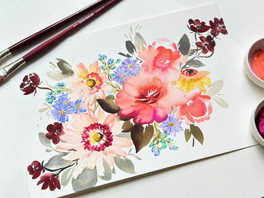 Fall Florals - print for Lynn