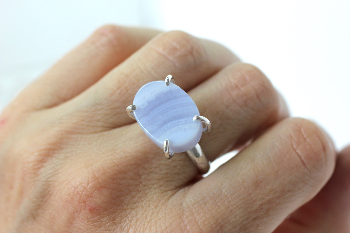 Blue Lace Agate Ring