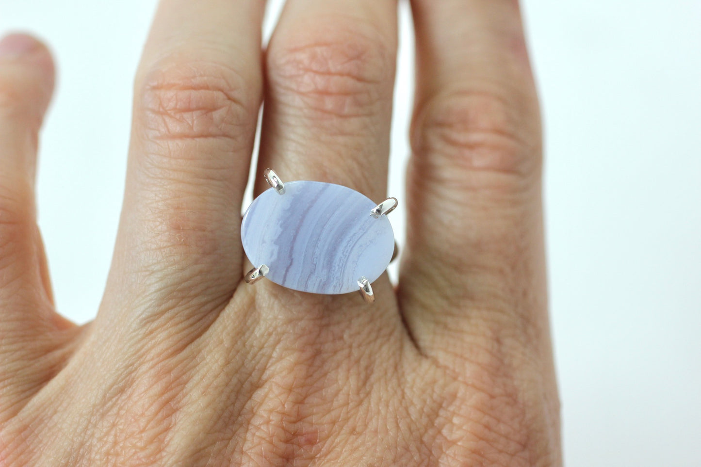 Blue Lace Agate Ring